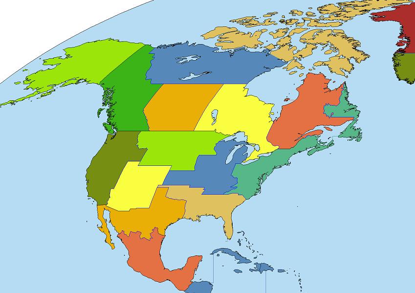 Mapa De America Del Norte Con Sus Paises